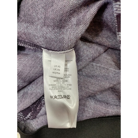 Maeve Anthropologie Pants Women's XS Purple Plaid Crop Kick Flare Knit Pull On - Picture 4 of 8